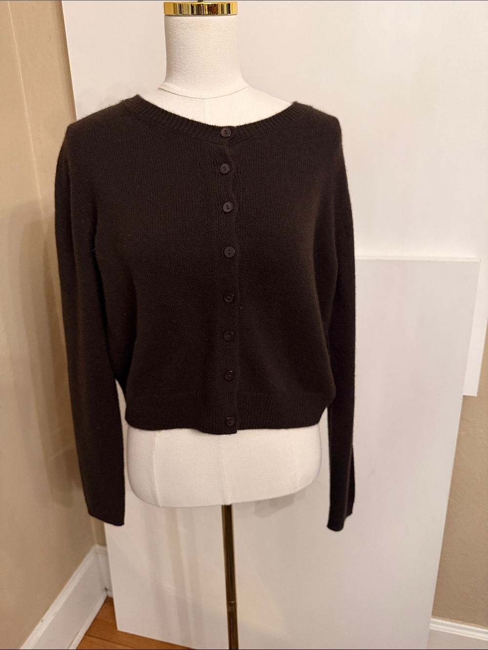 Reformation Clara brown cashmere cardigan sweater small new w tags